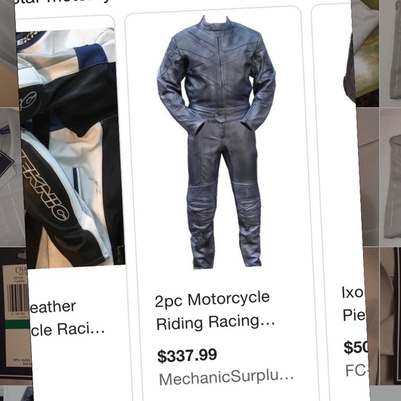 Black Leather Motorcycle Suit by Four Star - Picture 2 of 13